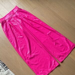 OLIVIA RUBIN elena Shimmering Fuchsia Wide-Leg Pants